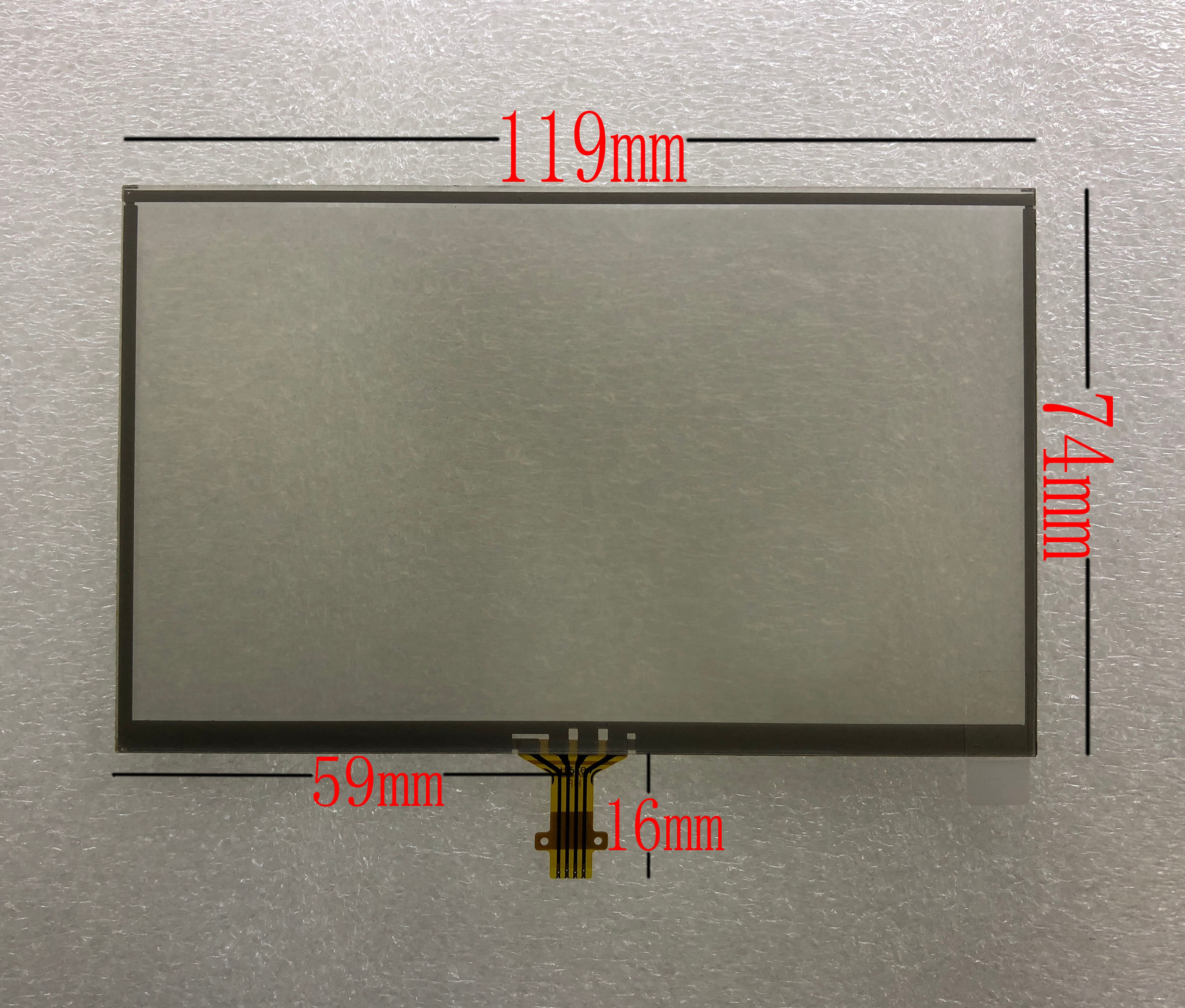 5-inch 4-wire resistive touch screen panel digitizer 119x72