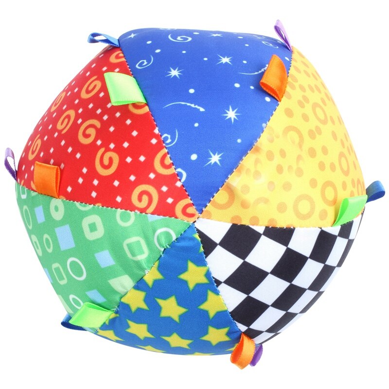 Kleurrijke Bal Bel Zachte Hand Greep Muziek Gevoel Baby Kids Educatief Pluchen Speelgoed