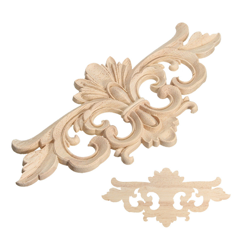 Marco de aplique de esquina tallado de madera clásico, molduras de muebles Vintage, calcomanía DIY, decoración de esquina, marco, muebles artesanales
