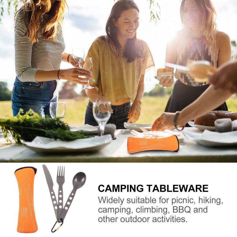 1 Set Camping Forks Spoons Knives Set Compact Durable Camping Knives Spoon