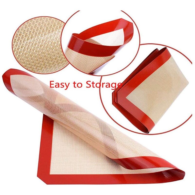 Reusable Silicone Baking Mats Non-Stick BBQ Grill Mat Pad Baking Sheet Oven Mat Picnic Cooking Cookie Tray Barbecue Oven Tools