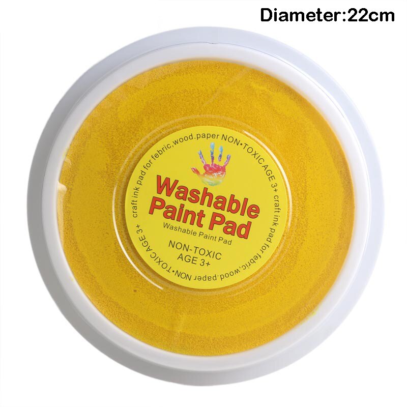 1PC 16-22CM Lots Colors Ink Pad Stamp DIY Finger Painting Craft Art Cardmaking Finger Painting Ink Pad Round Stamp Finger Print: M