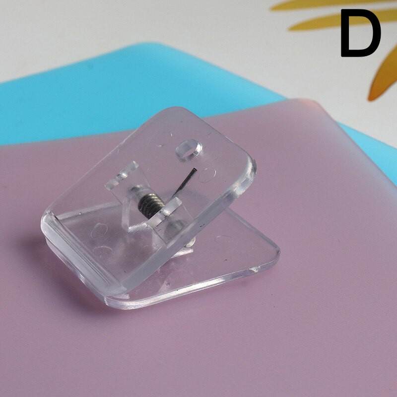 Multicolor Acrylic Clamp Paper Clips Ticket Holder Paper Documents Organizer Student School Office Supplies Bookmark Binder Clip: D