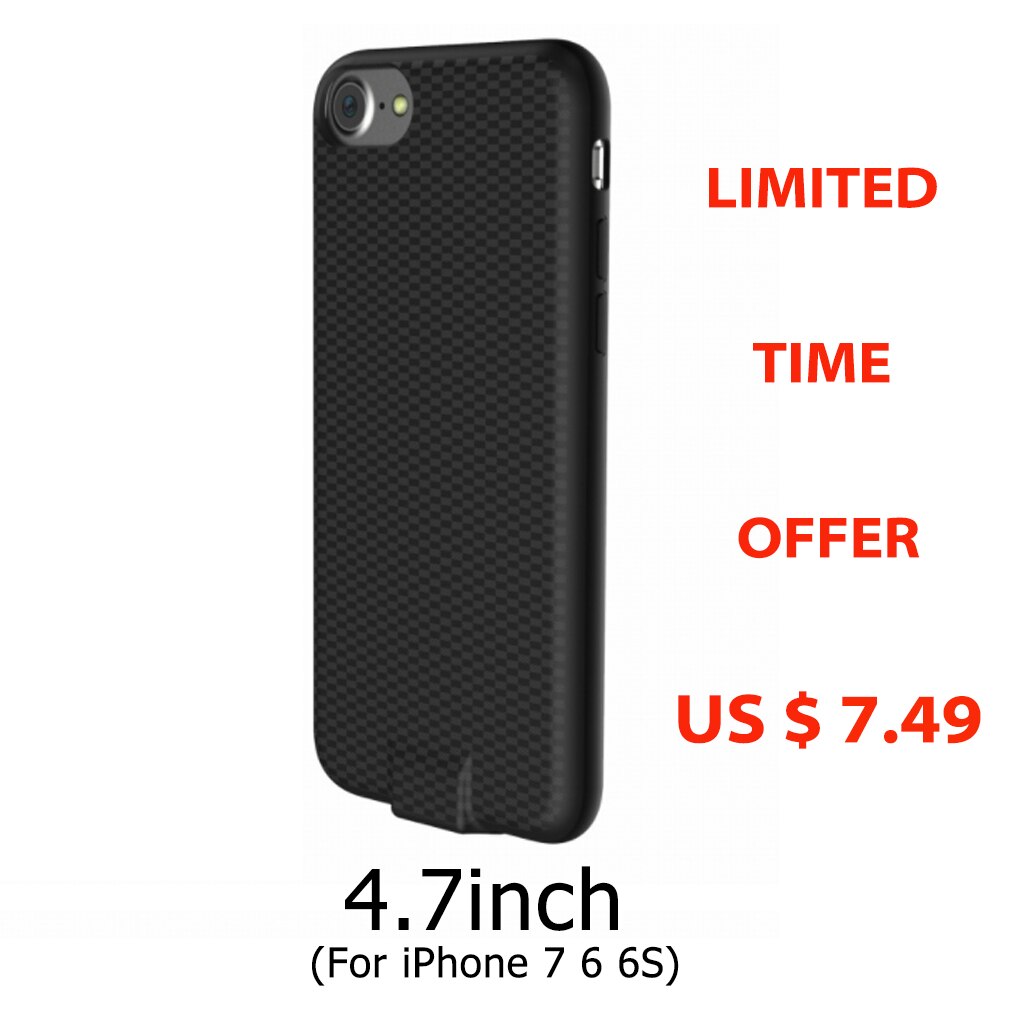 Wifi Draadloze Oplader Qi Ontvanger Case Compatibel Met Iphone 7 7Plus Cover Draadloze Opladen Ontvanger Case Ultra
