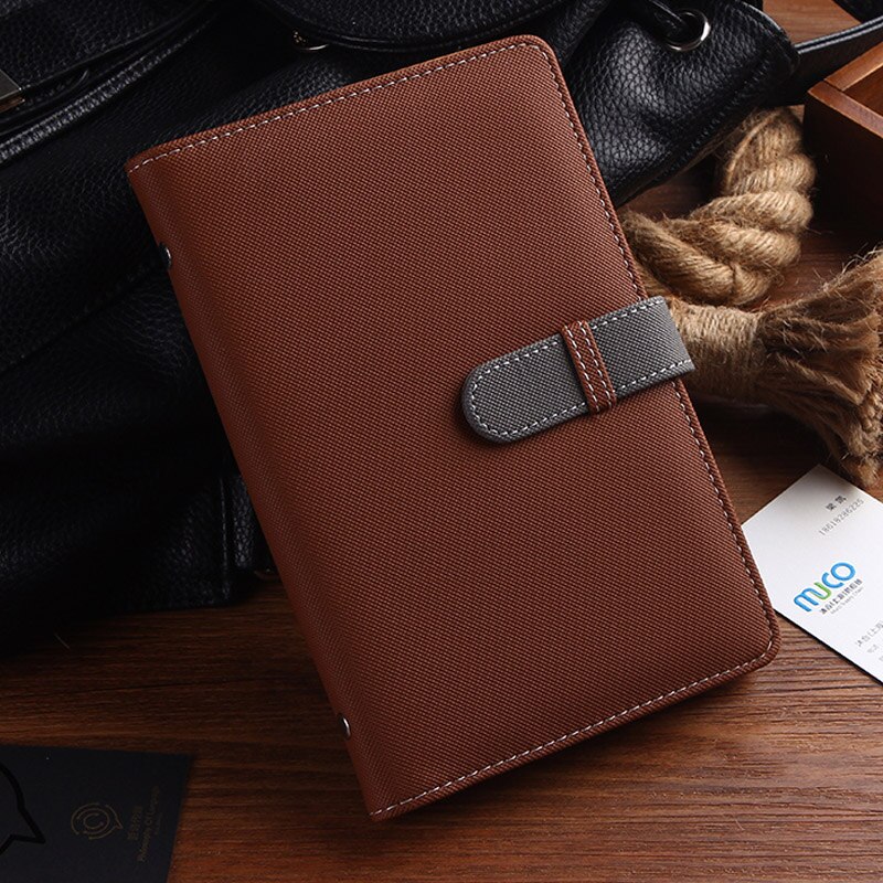 PU Leather Business Card Book Holder Journal Business Card Organizer Name Card Book Holder - Hold 300 Cards Black