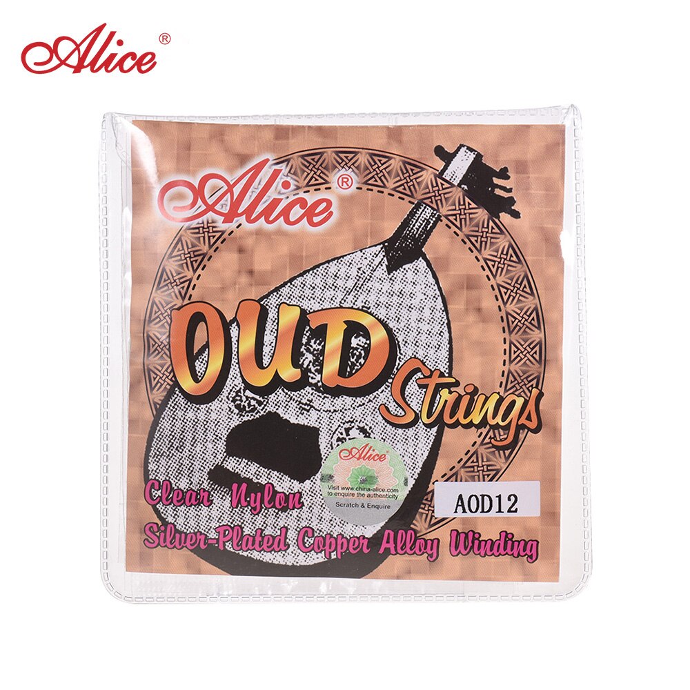 Alice aod 12 12-- strenget oud strenge sæt(gdaebf) nylonkerne forsølvet kobberlegering vikling  (.022-.033)