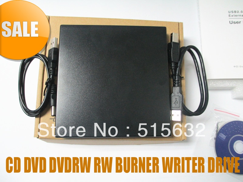 Graveur externe de CD/DVD DVDRW RW, double couche, noir, USB 2.0, pour tous les PC, nouveauté