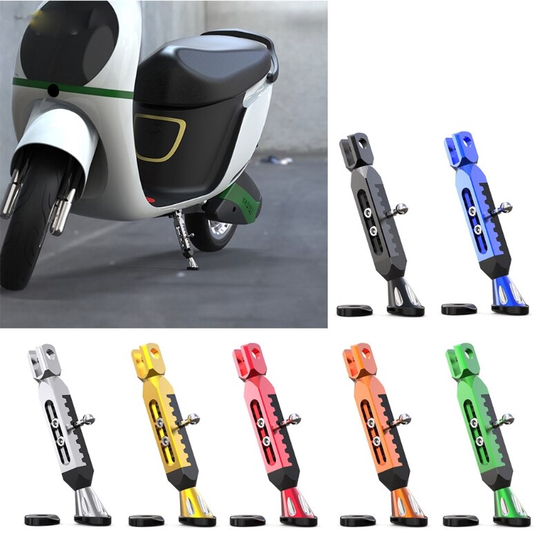 Pata de cabra ajustable para motocicleta, soporte lateral de estacionamiento para moto eléctrica