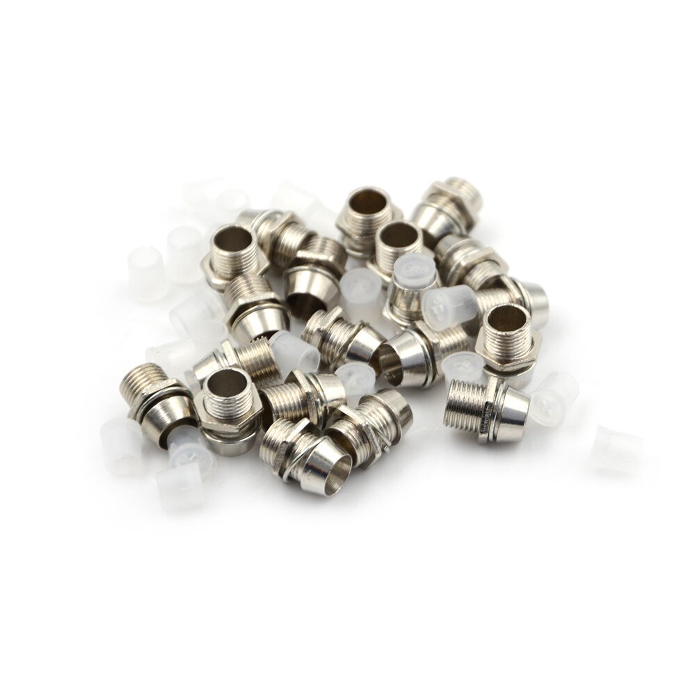 Lote de 20 soportes de diodo emisor de luz LED de cobre, 5mm, montaje de pantalla de Panel, soporte de montaje de rosca, tamaño 8mm