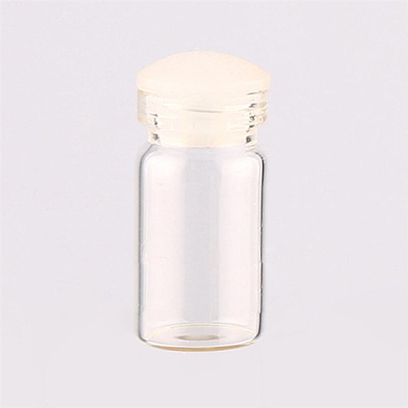 50 Uds 0,5 ml pequeños frascos de vidrio transparentes con tapón de silicona DIY botellas deseo mensaje bodas deseos favores