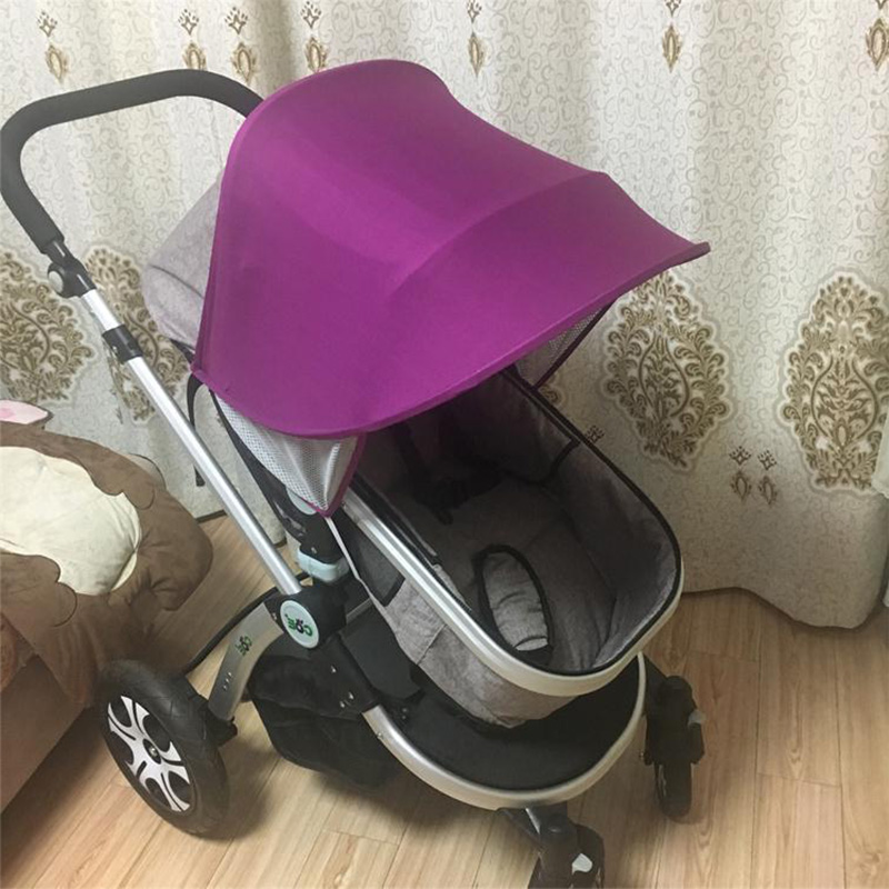 Soort Rits Fly Bescherming Accessoires Kinderen Wieg Zomer Mesh Vervoer Volledige Cover Klamboe Kinderwagen Trolley: Purple Awnings