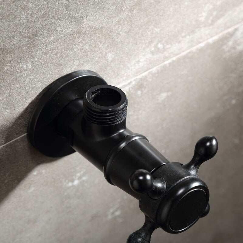 Schwarz Durcheinander Dreieck Ventil Wasser Kontrolle Ventil Schlecht Wasserhahn Wasser Ventil 1/2*1/2 Durcheinander Winkel ventile 2 aufträge