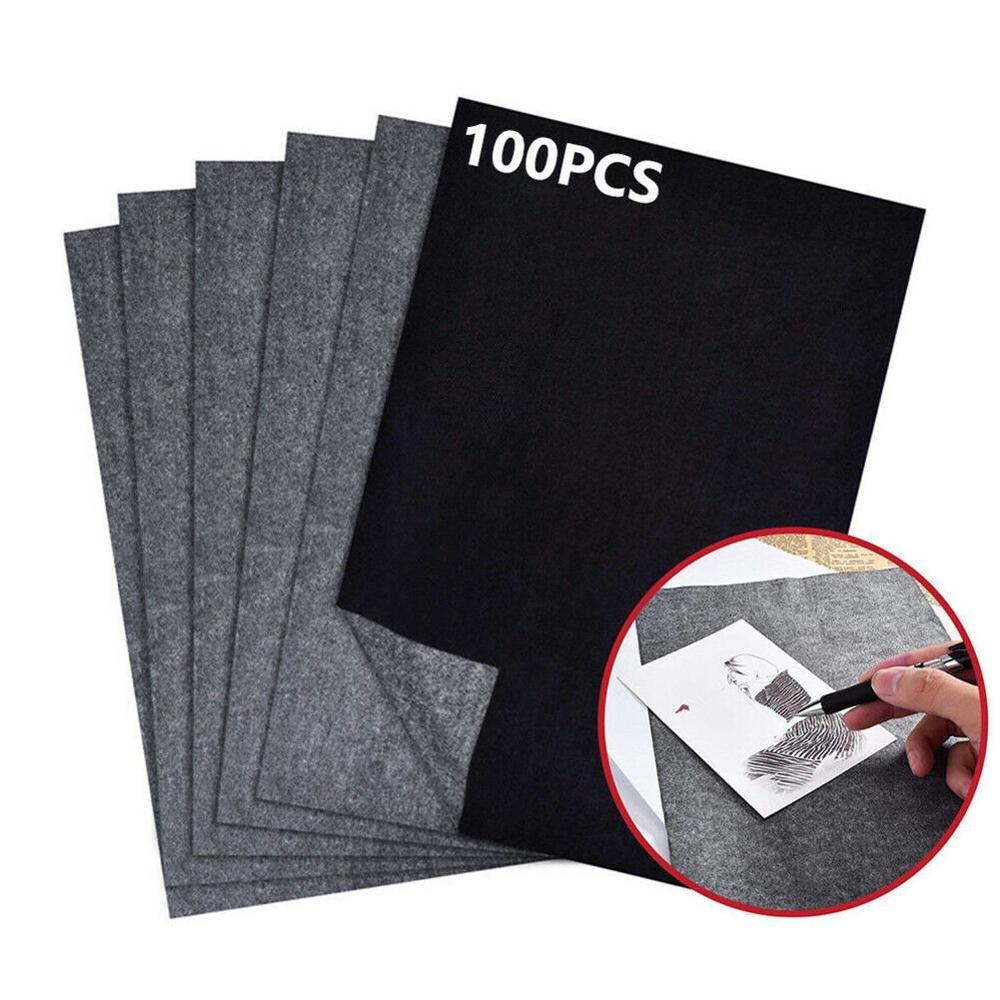 100 Stks/set Zwart A4 Copy Carbon Papier Schilderen Tracing Papier Graphite Schilderen Herbruikbare Schilderen Accessoires Leesbaar Tracing