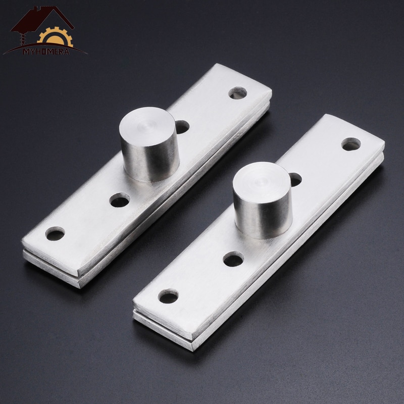 Myhomera 360 Degree Rotation Axis 150mm Stainless Steel Door Rotating Hinges Up and Down Location Shaft Hidden Pivot Hinge Lot
