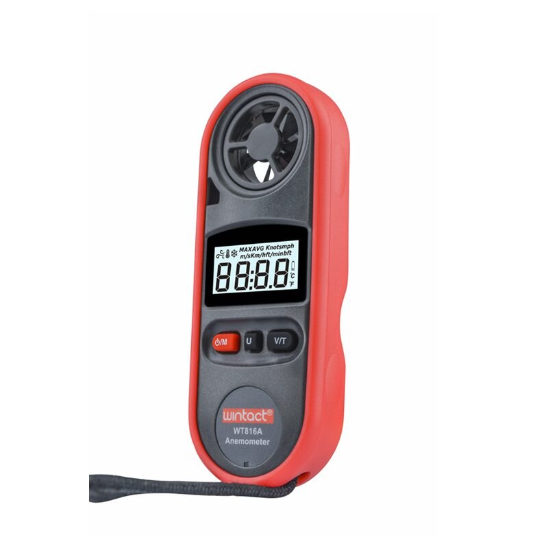 Digital vindmåler  ip67 lufthastighed beaufort skala  -10 ~ 45c c/f temperaturmål 30m/ s lcd vindhastighed kulde indikator måler