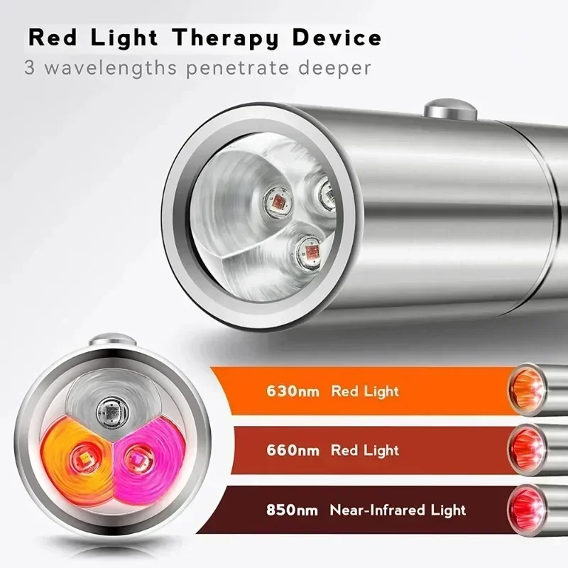 Mini-Therapiegerät Stift Led Rotlicht Phototherapie Therapie Wellenlänge Nahinfrarotlampe Handheld Physiotherapie Taschenlampe Schmerzlinderung