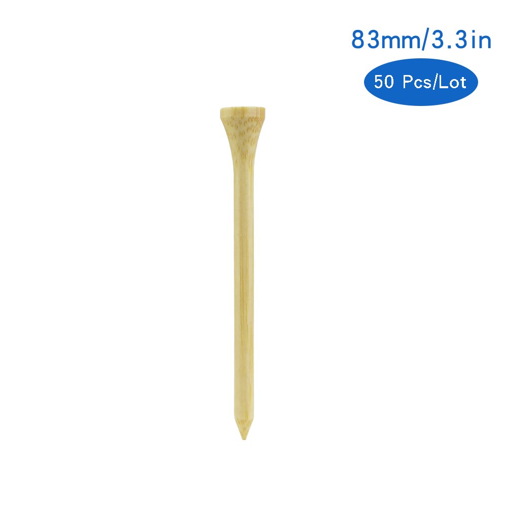 50 Stks/partij Golf Tees Plastic Hout Bamboe 4 Stijlen Golf Tee Kleurrijke Voor Over Sized Drivers, irons &amp; Hybriden. Langer Drives: 83mm bamboo tees