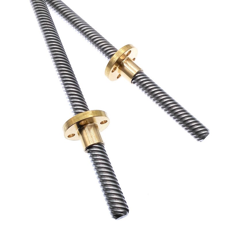 Lead Screw T8 450mm Linear Guide 3D Printers Parts helical pitch 1mm 2mm 4mm 8mm 10mm 12mm 14mm Trapezoidal Screws with nut