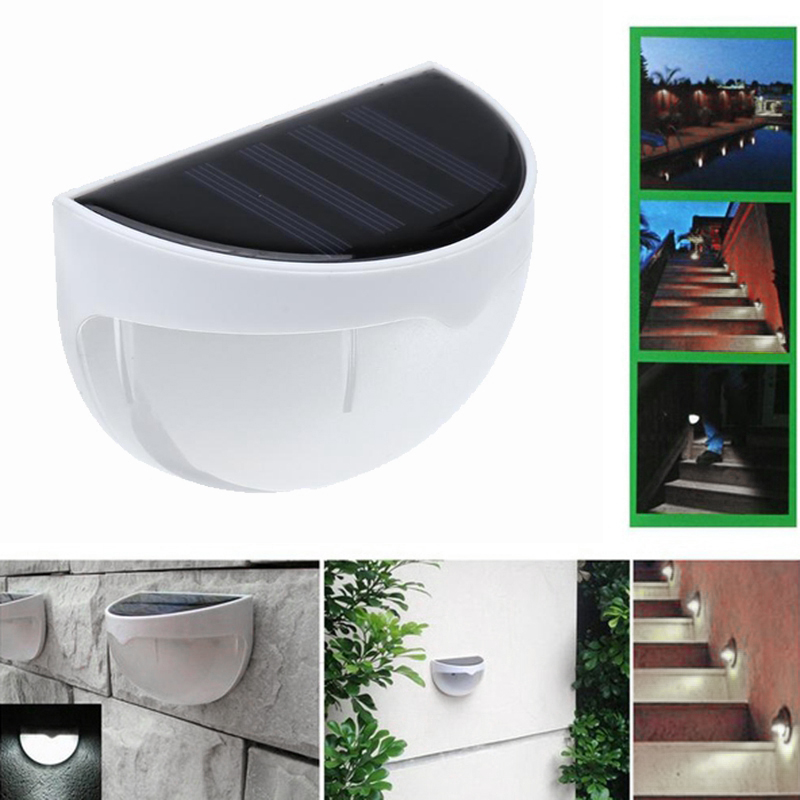 wasserdicht 6 LED Solar Power Licht Sensor Wand Licht Outdoor Garten Zaun Lampe