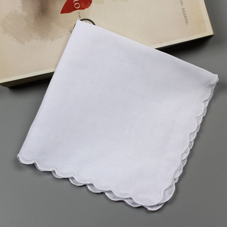 3 uds. De pañuelos blancos para mujer, pañuelo cuadrado de bolsillo, toallas para mujer, 28cm, de boda, pañuelo para mesa de comedor y: Default Title