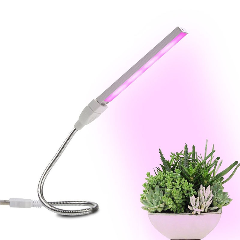 Led Plant Grow Light Full Spectrum Indoor Flower Growbox Grow Box Lamp Phyto Power Usb 5V 2.5W Meaty Plant 14 LEDS lights