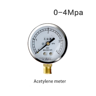 Zuurstof/Acetyleen/Propaan/Stikstof Mig Tig Flow Meter Gas Flowmeter Wijzerplaat Manometer Reduceerventiel weld: Acetylene 0-4Mpa