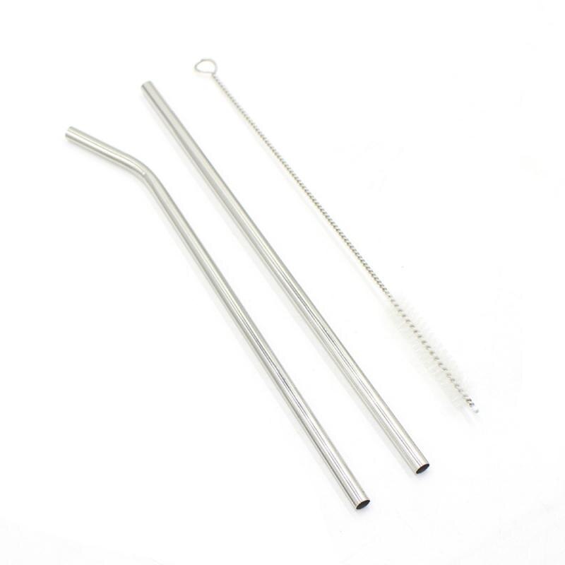 3Pcs Straw Reusable Straws Include Brush Bends Straight Tubes High Quality Environmentally Friendly Stainless Steel Straws: Default Title