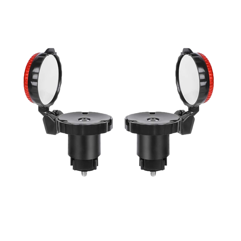 Petit miroir de vélo pliant rotatif pour vtt, 2 pièces, guidon de vélo, rétroviseur, poignée, réflecteur, accessoires spéciaux de cyclisme: Marron