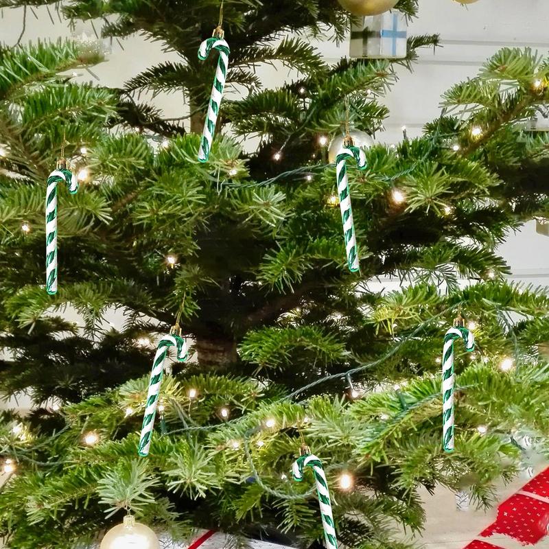 Decorazioni natalizie con bastoncino di zucchero 6 pezzi Albero di Natale con bastoncino di zucchero Ornamento da appendere Decorazioni natalizie per albero di Natale