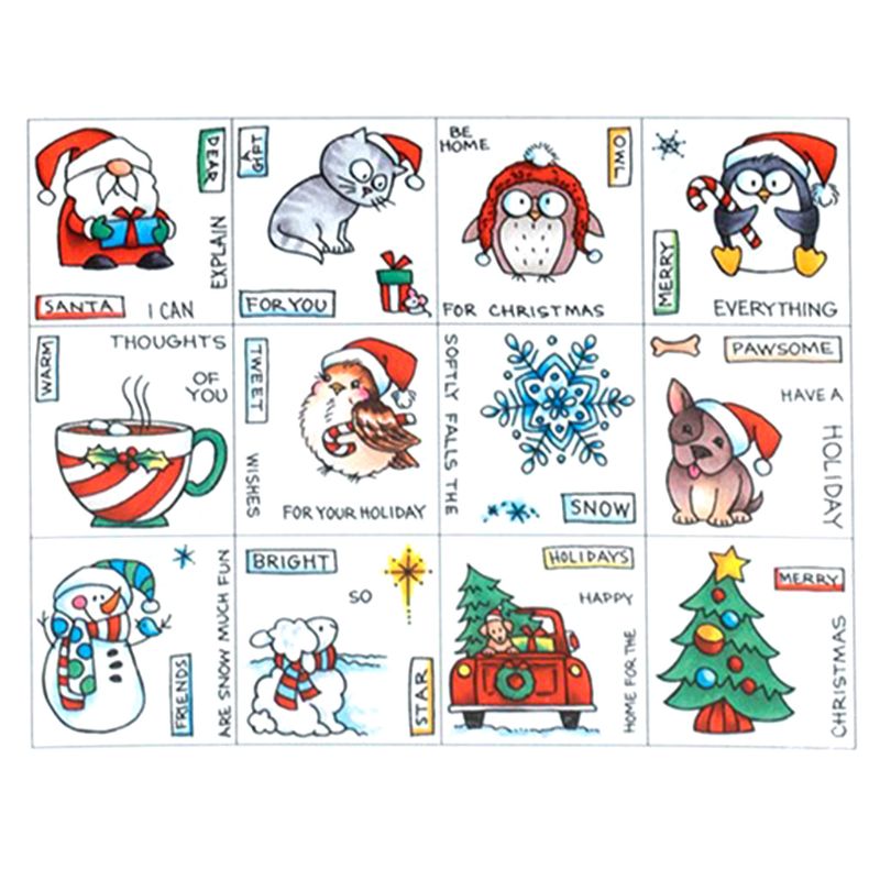 Christmas Animals Silicone Clear Seal Stamp DIY Scrapbooking Embossing Photo Album Decorative Paper Card Craft