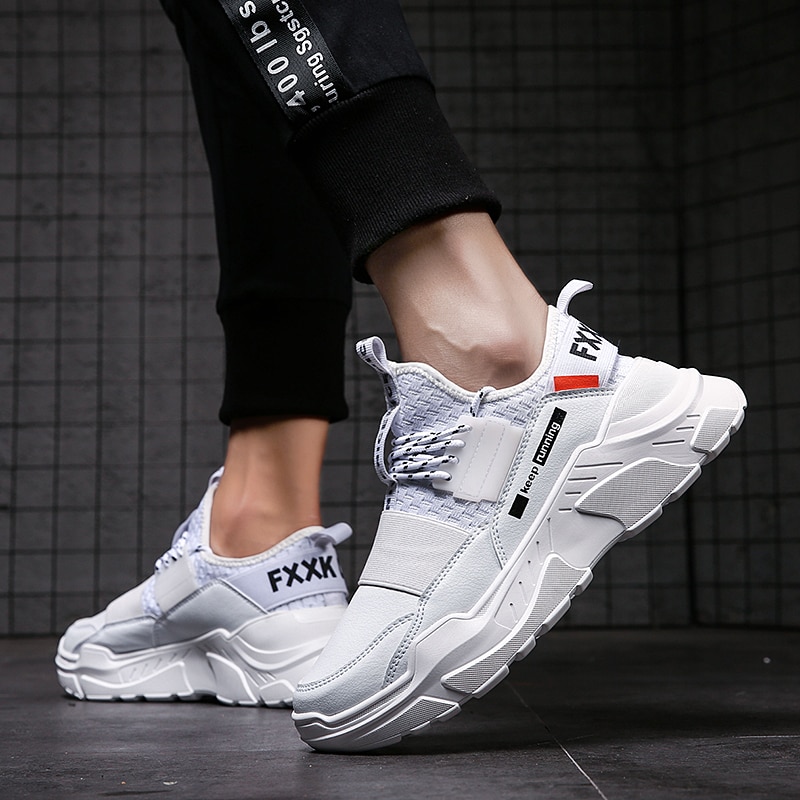 Schoenen Mannen Lichtgewicht Ademend Comfortabele Klassieke Heren Casual Schoenen Antislip Mannen Sneakers Lace-Up Mesh flats