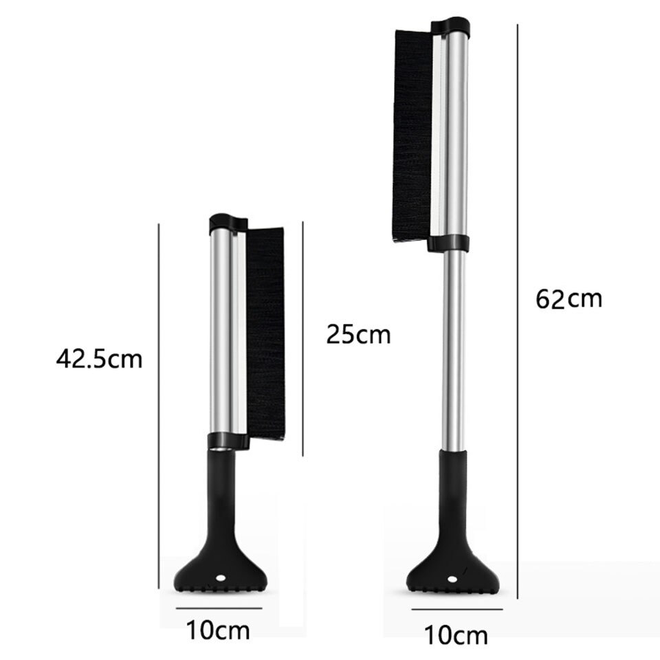 Intrekbare Auto Sneeuw Ijskrabber Double-gebruik Uitschuifbare Voertuig Sneeuw Borstel Ijs Verwijderen Borstel Winter gereedschap Snowbrush
