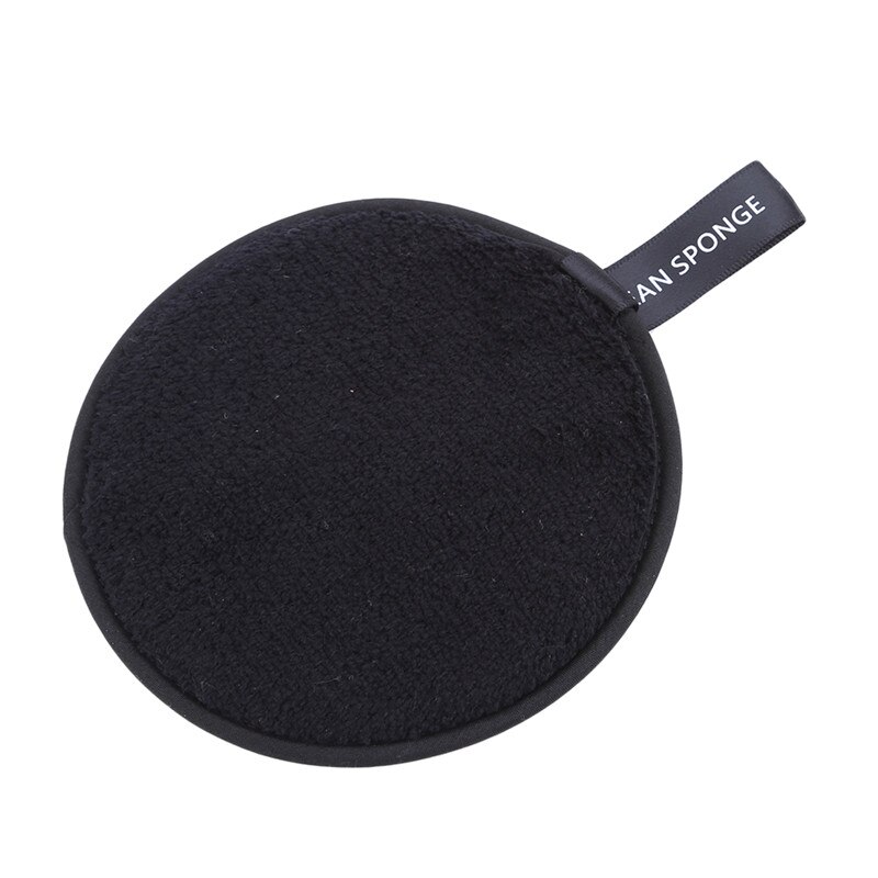 Zachte, veelkleurige make-up puff, microvezel spons, doekje, make-up remover, gezichtsreiniger, make-up tool, schoonheid, koreaanse buffy: Zwart