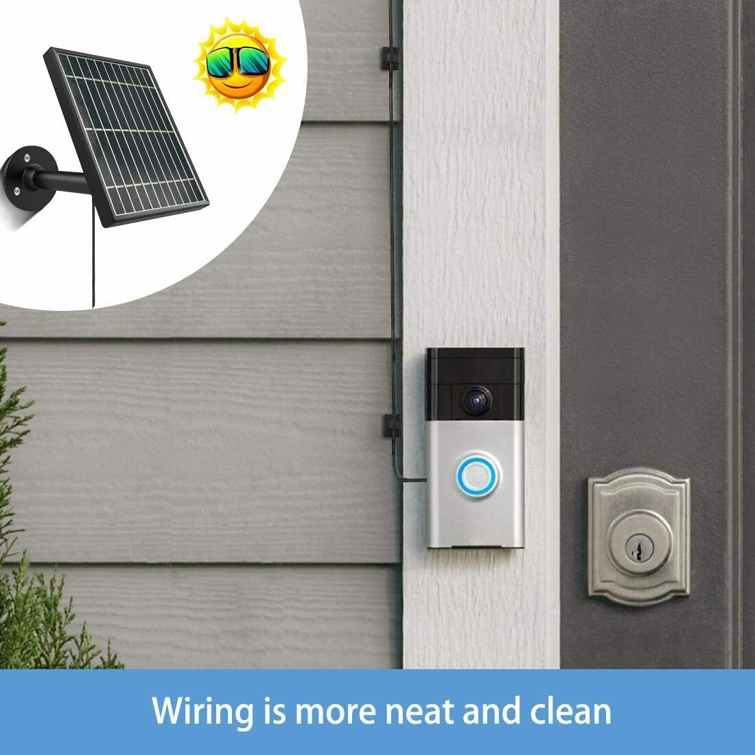Solar panel for Ring Video Doorbell 3/3 Plus,3.5W Output(No Include Camera)