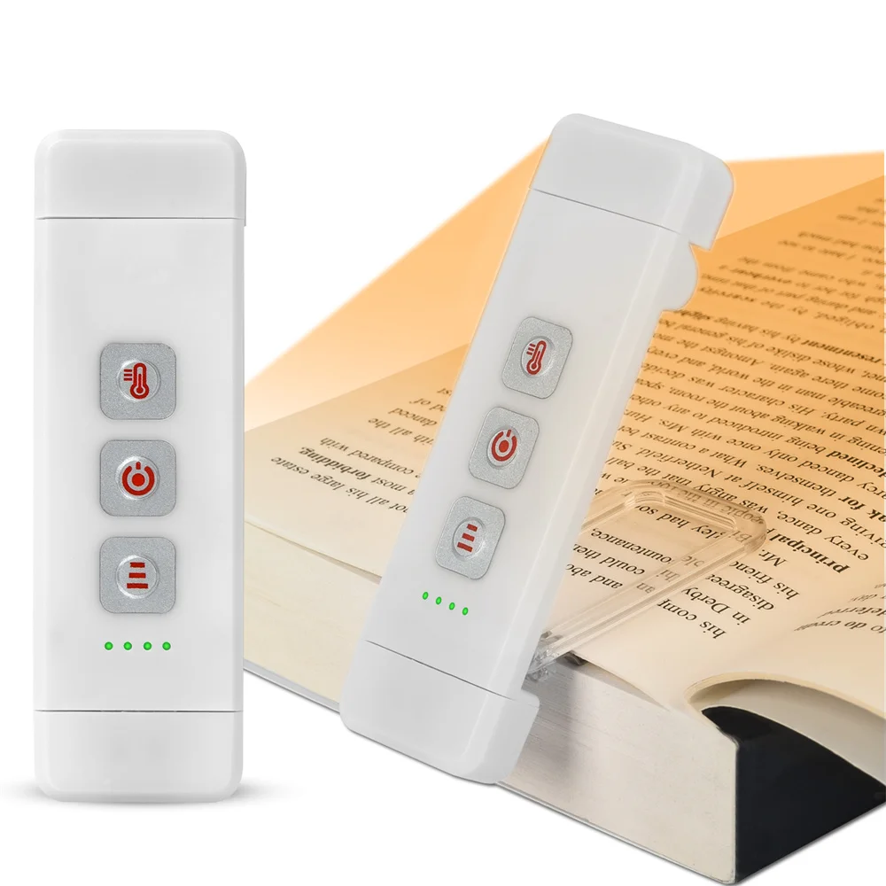 Clip-on bladwijzer boeklicht met timer USB oplaadbare leeslamp Mini Led-leeslamp Draagbare nachtkastje bureaulamp Leeslamp: RGB