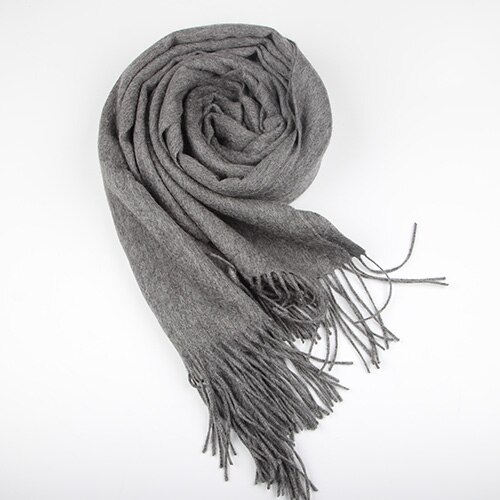 FURTALK 100% bufanda de lana de cordero para mujer Cachemira bufanda de lana Pashmina Bandana invierno otoño bufanda larga Mujer chales foulard femme: Dark grey