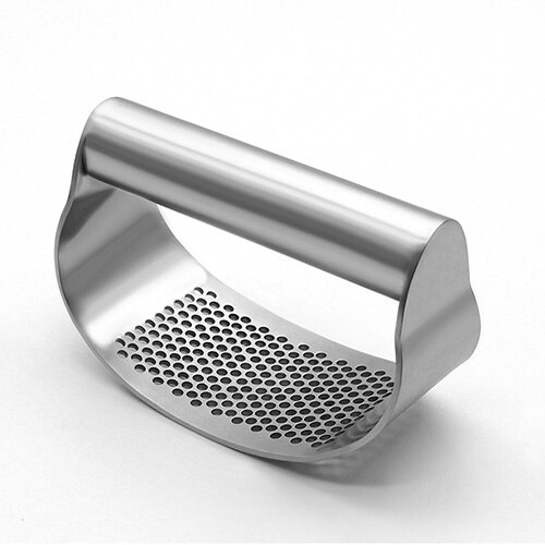 De Metal de la prensa de ajo molino trituradora, picadora Presser cortador rallador de exprimidor con gran utensilios de cocina con mango: 03