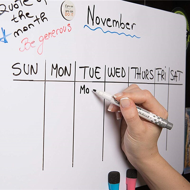 Månatlig veckoplanerare och whiteboard 2 st  a3 storlek magnetisk torrradering kylskåp klistermärke kalendertabell receptplan anslagstavla