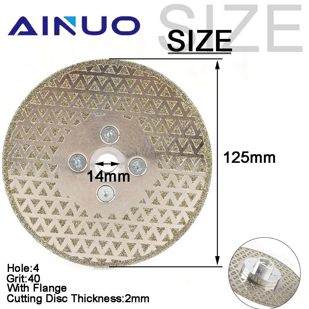 100/115/125/150/180/230mm Diamond Dry Cutting Disc Grinding Wheel Porcelain Tile Thin Cutting Blade for Marble Granite Ceramic: 125mm (M14)