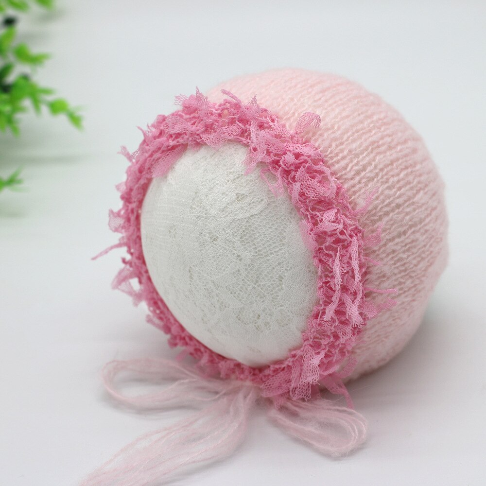 Pasgeboren Fotografie Props Hoed Mohair Pasgeboren Hoed Baby Fotoshoot Props Accessoires: pink