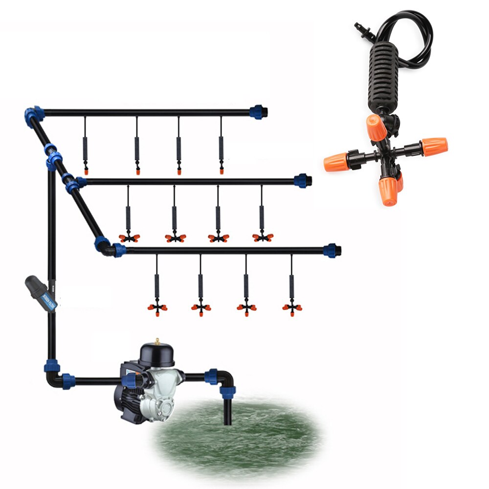 3-25 PCS Drip Irrigation Sprinkler Greenhouse Hanging Watering Dripper Misting Nozzle Cross Dripper Farm Drip Irrigation