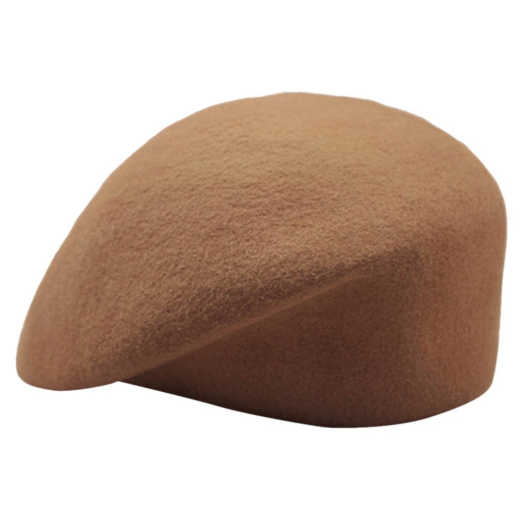 Womail Wol Baret Vrouwen Herfst Winter Warm Cap Vintage Stijlvolle Kunstenaar Schilder Franse hoed Meisje Pompoen Platte Hoed Vilt Baretten 823: BW