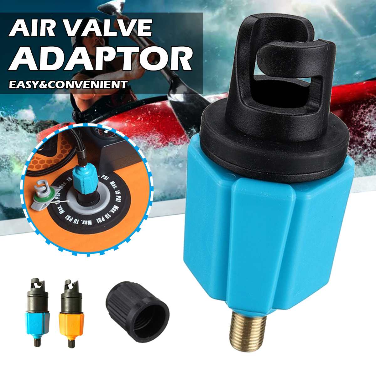 Air Valve Adapter Voor Fiets Pomp Inflator Opblaasbare Boot Sup Pomp Adapter Adapter Air Valve Paddle Board Accessoires