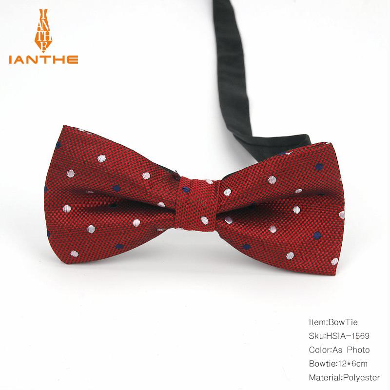 Bowtie mannen formele stropdas jongen mannen business wedding strikje Mannelijke Dress Shirt krawatte legame dot zijde vlinder: IA1569