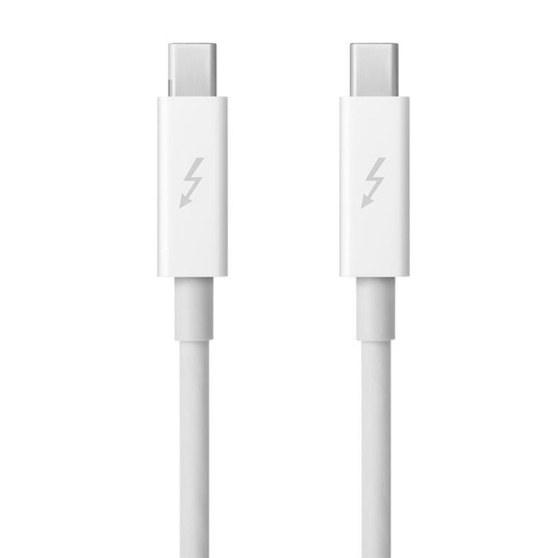 Thunderbolt 2 -kabel thunderbolt 2 han-til-han-datakabler stik til multimedieskærm hvid 2m