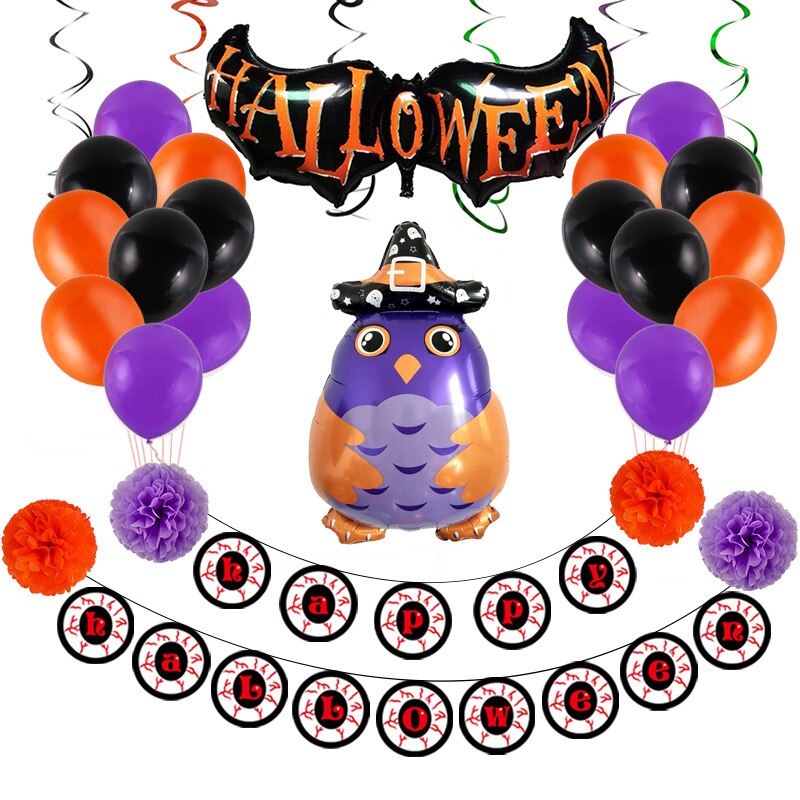 12 inch ronde ballon verjaardagsfeestdecoratie halloween ballon: Paars