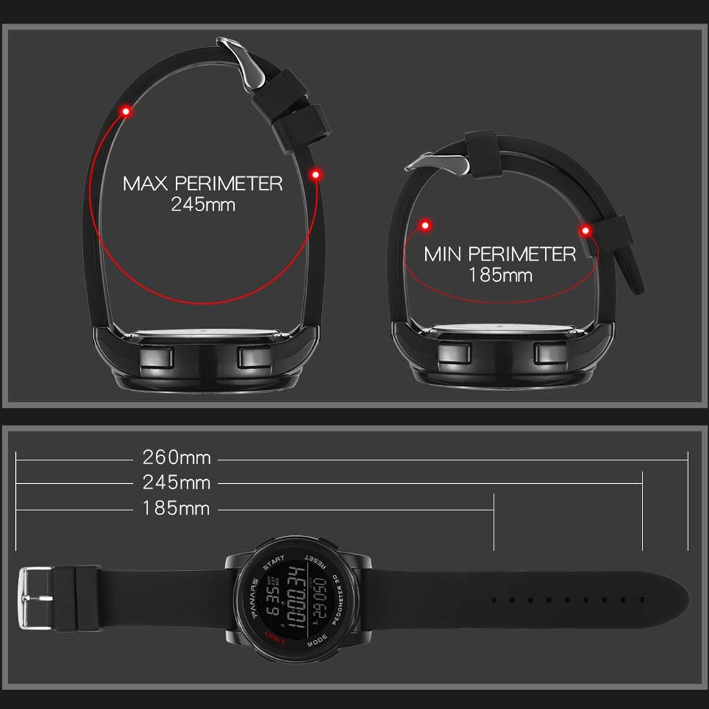 Digitale Heren Horloge Mode Waterdichte Running Stappenteller Mannen Sport Elektronische Horloge Relogio Digitale Horloges Voor Mannen Relogio