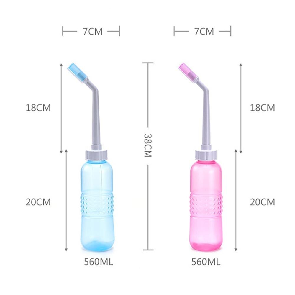560ml Portable Travel Hand Held Bidet Sprayer Personal Cleaner Hygiene Bottle Spray Washing Portable Bidet for Toilet Handheld C