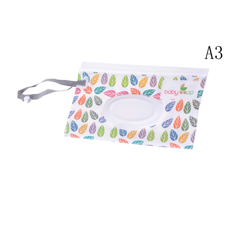 Let bærbare snavservietter beholder miljøvenlige klude bæretaske vådservietter taske muslingeskal kosmetisk pose kobling og ren: A3