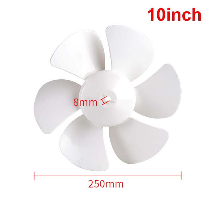 1PC 6/8/10/12inch Small Power Mini Plastic Fan Blade 6 Leaves for Electric Fan: 10inch